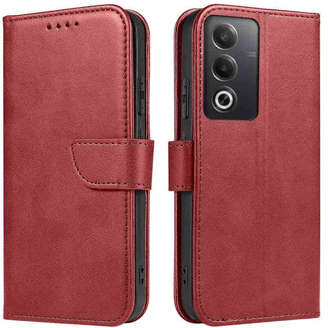 Etui do Oppo A80 5G SKÓRZANE SKIN + SZKŁO HARTOWANE