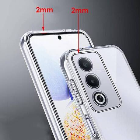 Etui do Oppo A80 5G WZMACNIANE 360° CLEAR CASE + SZKŁO HARTOWANE