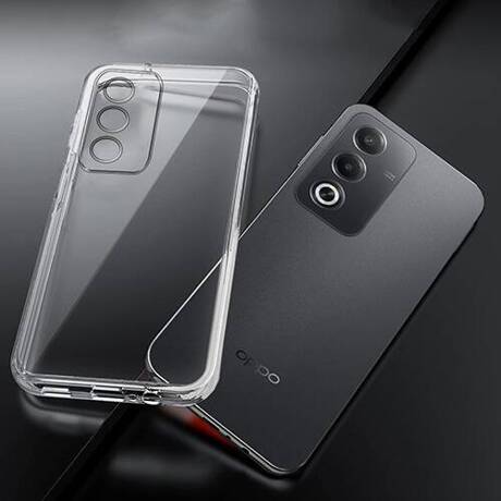 Etui do Oppo A80 5G WZMACNIANE 360° CLEAR CASE + SZKŁO HARTOWANE