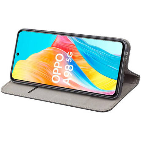 Etui do Oppo A98 5G SMART MAGNET CASE + SZKŁO HARTOWANE