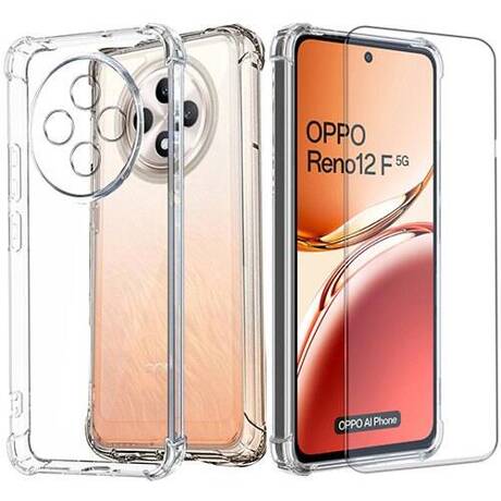 Etui do Oppo Reno 12F 5G / 12 FS 5G ANTI SHOCK CASE + SZKŁO HARTOWANE