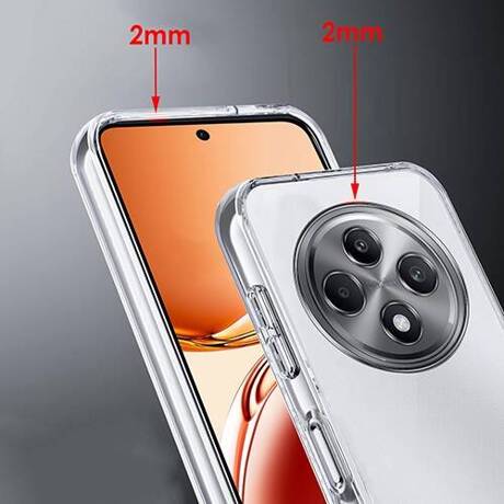 Etui do Oppo Reno 12F 5G / 12 FS 5G WZMACNIANE 360° CLEAR CASE + SZKŁO HARTOWANE