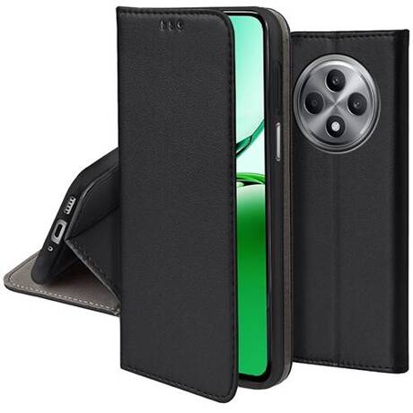 Etui do Oppo Reno 12F 5G / 12 FS 5G skórzane magnetyczne z klapką + SZKŁO HARTOWANE