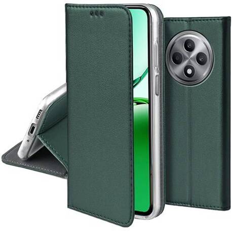 Etui do Oppo Reno 12F 5G / 12 FS 5G skórzane magnetyczne z klapką + SZKŁO HARTOWANE