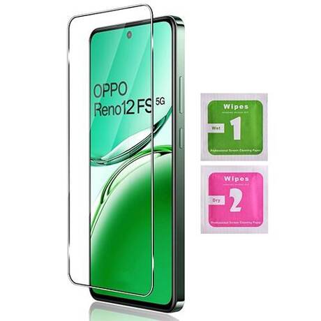 Etui do Oppo Reno 12F 5G / 12 FS 5G skórzane magnetyczne z klapką + SZKŁO HARTOWANE