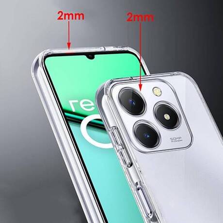 Etui do Realme C63 / C61 WZMACNIANE 360° CLEAR CASE + SZKŁO HARTOWANE