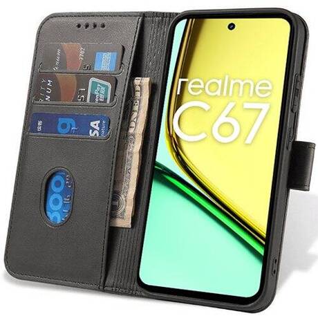 Etui do Realme C67 SKÓRZANE SKIN + SZKŁO HARTOWANE