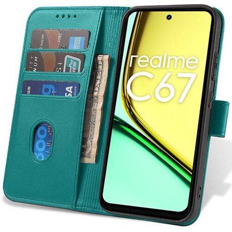 Etui do Realme C67 SKÓRZANE SKIN + SZKŁO HARTOWANE