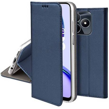 Etui do Realme Note 50 skórzane magnetyczne z klapką + SZKŁO HARTOWANE