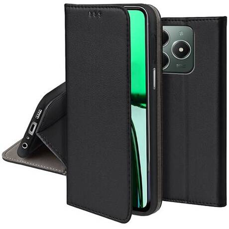 Etui do Realme Note 60 / C63 / C61 skórzane magnetyczne z klapką + SZKŁO HARTOWANE