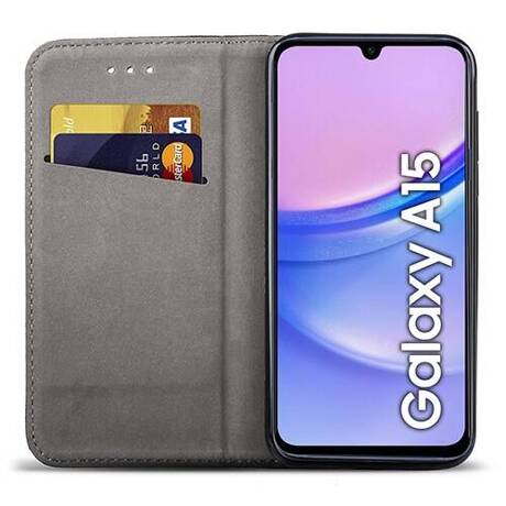 Etui do SSamsung Galaxy A15 4G / A15 5G skórzane magnetyczne z klapką + SZKŁO HARTOWANE