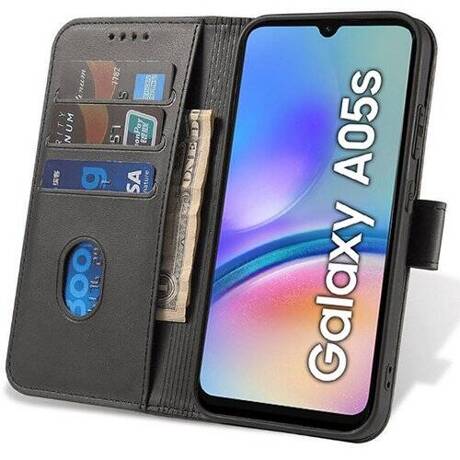 Etui do Samsung Galaxy A05s SKÓRZANE SKIN + SZKŁO HARTOWANE