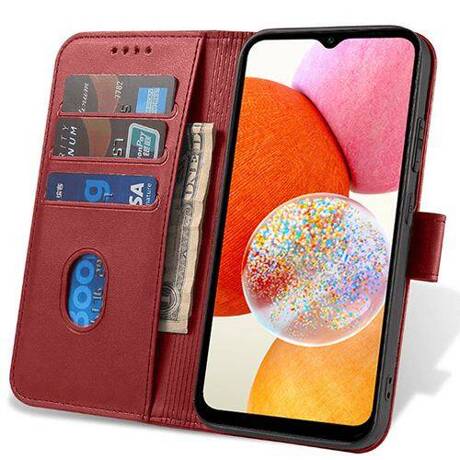 Etui do Samsung Galaxy A14 4G / 5G SKÓRZANE SKIN + SZKŁO HARTOWANE