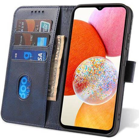 Etui do Samsung Galaxy A14 4G / 5G SKÓRZANE SKIN + SZKŁO HARTOWANE