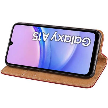 Etui do Samsung Galaxy A15 4G / A15 5G SKÓRZANE PORTFEL CASE + SZKŁO HARTOWANE