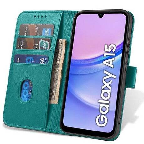 Etui do Samsung Galaxy A15 4G / A15 5G SKÓRZANE portfel SKIN + SZKŁO HARTOWANE