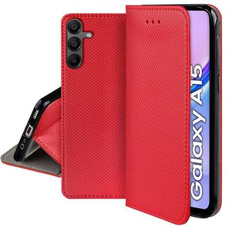 Etui do Samsung Galaxy A15 4G / A15 5G SMART MAGNET CASE + SZKŁO HARTOWANE