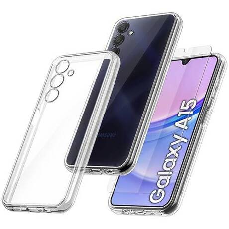 Etui do Samsung Galaxy A15 4G / A15 5G WZMACNIANE 360° CASE + SZKŁO HARTOWANE