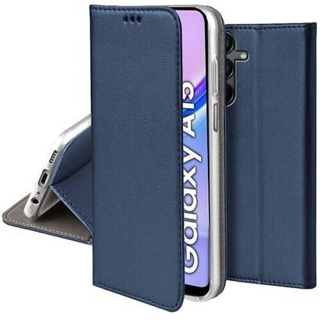 Etui do Samsung Galaxy A15 4G / A15 5G skórzane magnetyczne z klapką + SZKŁO HARTOWANE