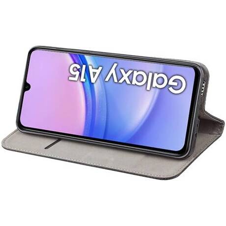 Etui do Samsung Galaxy A15 4G / A15 5G skórzane magnetyczne z klapką + SZKŁO HARTOWANE