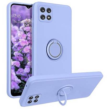 Etui do Samsung Galaxy A22 5G SILICON RING CASE + SZKŁO HARTOWANE