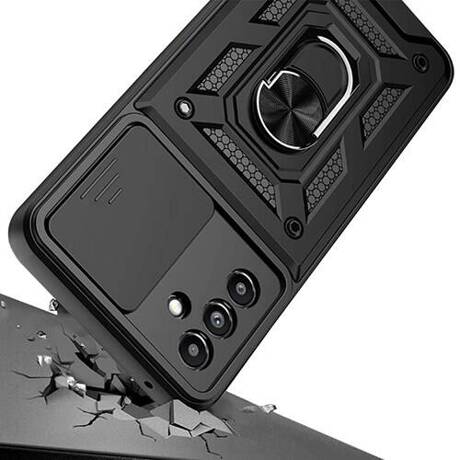 Etui do Samsung Galaxy A25 5G SLIDE RING CASE PANCERNE + SZKŁO HARTOWANE