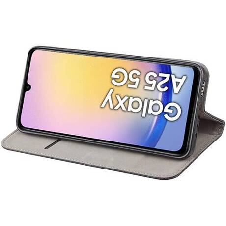 Etui do Samsung Galaxy A25 5G skórzane magnetyczne z klapką + SZKŁO HARTOWANE
