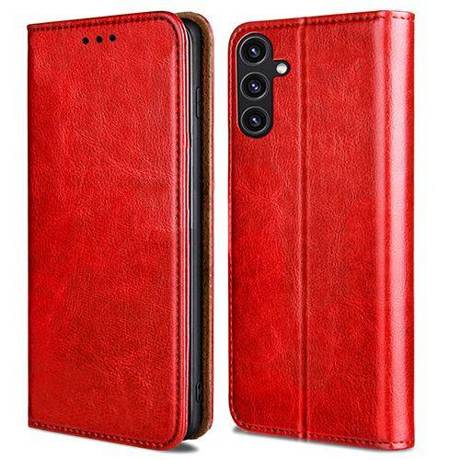 Etui do Samsung Galaxy A34 5G SKÓRZANE PORTFEL CASE + SZKŁO HARTOWANE