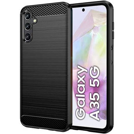 Etui do Samsung Galaxy A35 5G KARBON CASE pancerne + SZKŁO