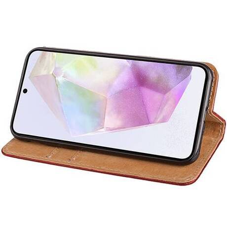 Etui do Samsung Galaxy A35 5G SKÓRZANE PORTFEL CASE + SZKŁO HARTOWANE