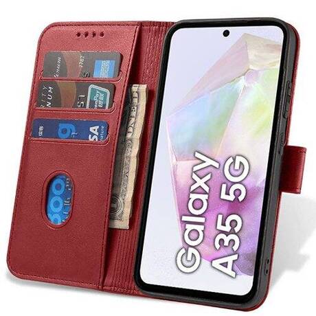 Etui do Samsung Galaxy A35 5G SKÓRZANE SKIN + SZKŁO HARTOWANE