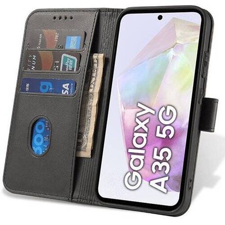 Etui do Samsung Galaxy A35 5G SKÓRZANE SKIN + SZKŁO HARTOWANE