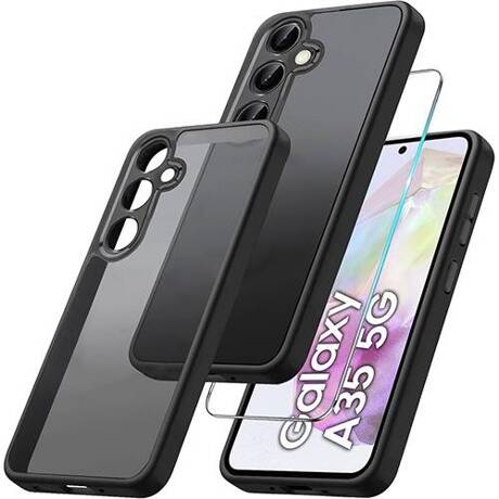 Etui do Samsung Galaxy A35 5G WZMACNIANE MATOWE CASE 360° + SZKŁO