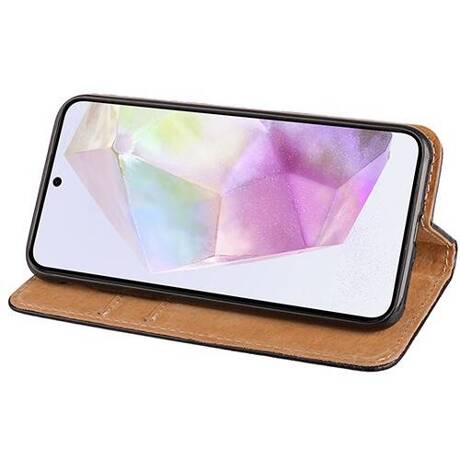 Etui do Samsung Galaxy A55 5G SKÓRZANE PORTFEL CASE + SZKŁO HARTOWANE