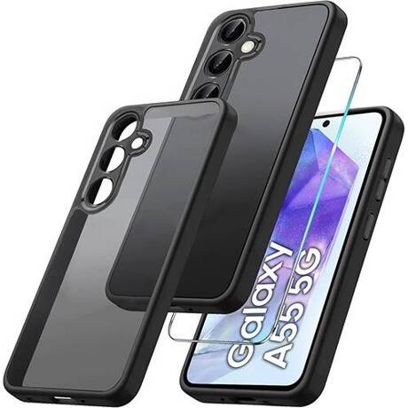 Etui do Samsung Galaxy A55 5G WZMACNIANE MATOWE CASE 360° + SZKŁO