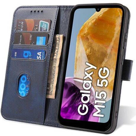 Etui do Samsung Galaxy M15 5G SKÓRZANE SKIN + SZKŁO HARTOWANE