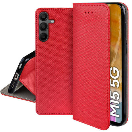 Etui do Samsung Galaxy M15 5G SMART MAGNET CASE + SZKŁO HARTOWANE