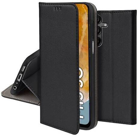 Etui do Samsung Galaxy M15 5G skórzane magnetyczne z klapką + SZKŁO HARTOWANE