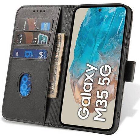 Etui do Samsung Galaxy M35 5G SKÓRZANE SKIN + SZKŁO HARTOWANE