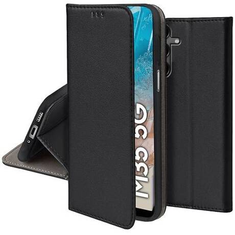 Etui do Samsung Galaxy M35 5G skórzane magnetyczne z klapką + SZKŁO HARTOWANE