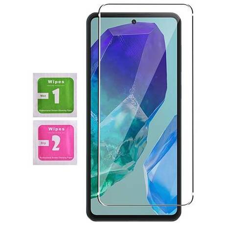 Etui do Samsung Galaxy M55 5G SKÓRZANE SKIN + SZKŁO HARTOWANE