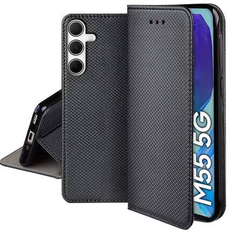 Etui do Samsung Galaxy M55 5G SMART MAGNET CASE + SZKŁO HARTOWANE