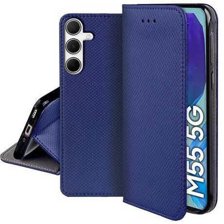 Etui do Samsung Galaxy M55 5G SMART MAGNET CASE + SZKŁO HARTOWANE