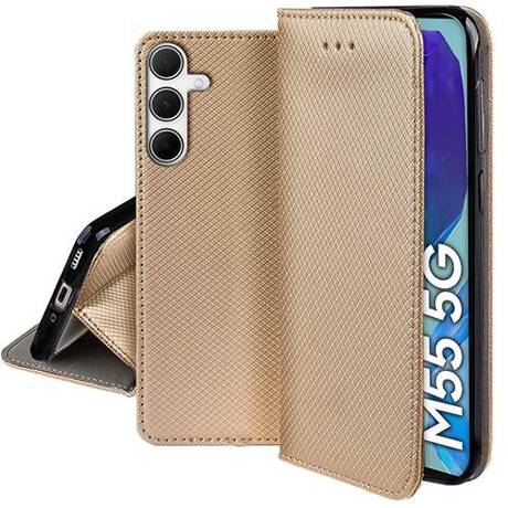 Etui do Samsung Galaxy M55 5G SMART MAGNET CASE + SZKŁO HARTOWANE