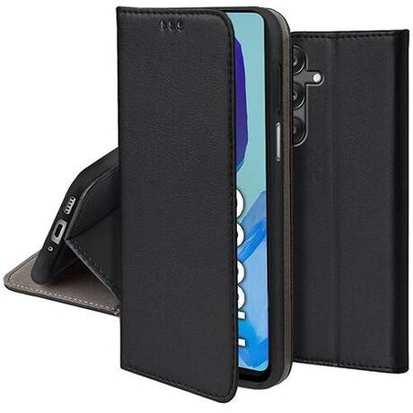 Etui do Samsung Galaxy M55 5G skórzane magnetyczne z klapką + SZKŁO HARTOWANE