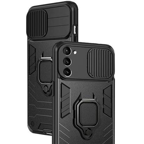 Etui do Samsung Galaxy S21 FE 5G CAMSHIELD RING CASE PANCERNE + SZKŁO HARTOWANE