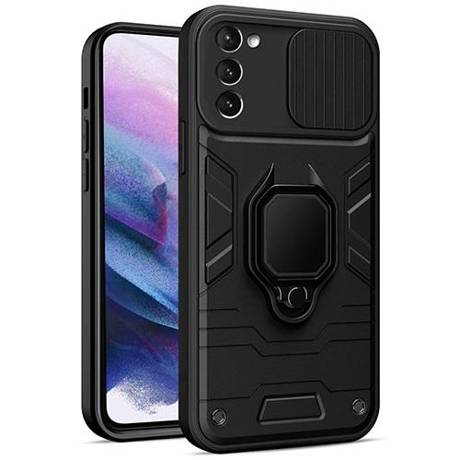 Etui do Samsung Galaxy S21 FE 5G CAMSHIELD RING CASE PANCERNE + SZKŁO HARTOWANE