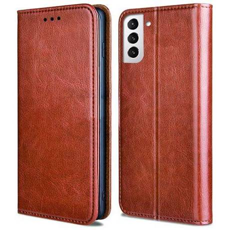 Etui do Samsung Galaxy S21 FE 5G SKÓRZANE PORTFEL + SZKŁO HARTOWANE