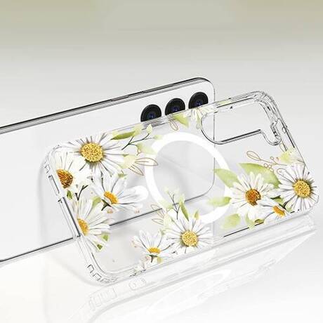 Etui do Samsung Galaxy S23 MAGSAFE FLOWER wzory + SZKŁO