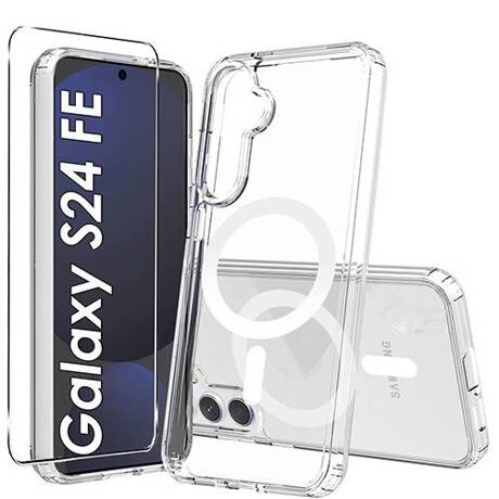 Etui do Samsung Galaxy S24 FE Silicone do Magsafe + SZKŁO HARTOWANE